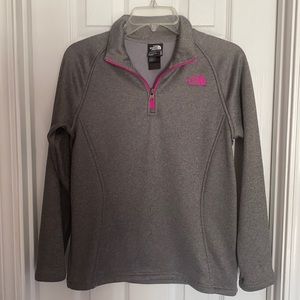 Girls The North Face half zip fleece pullover